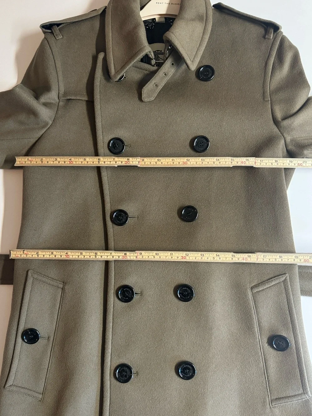 Burberry London Prorsum Virgin Wool and Cashmere Coat in  Brown.Size 48 - Picture 12 of 14